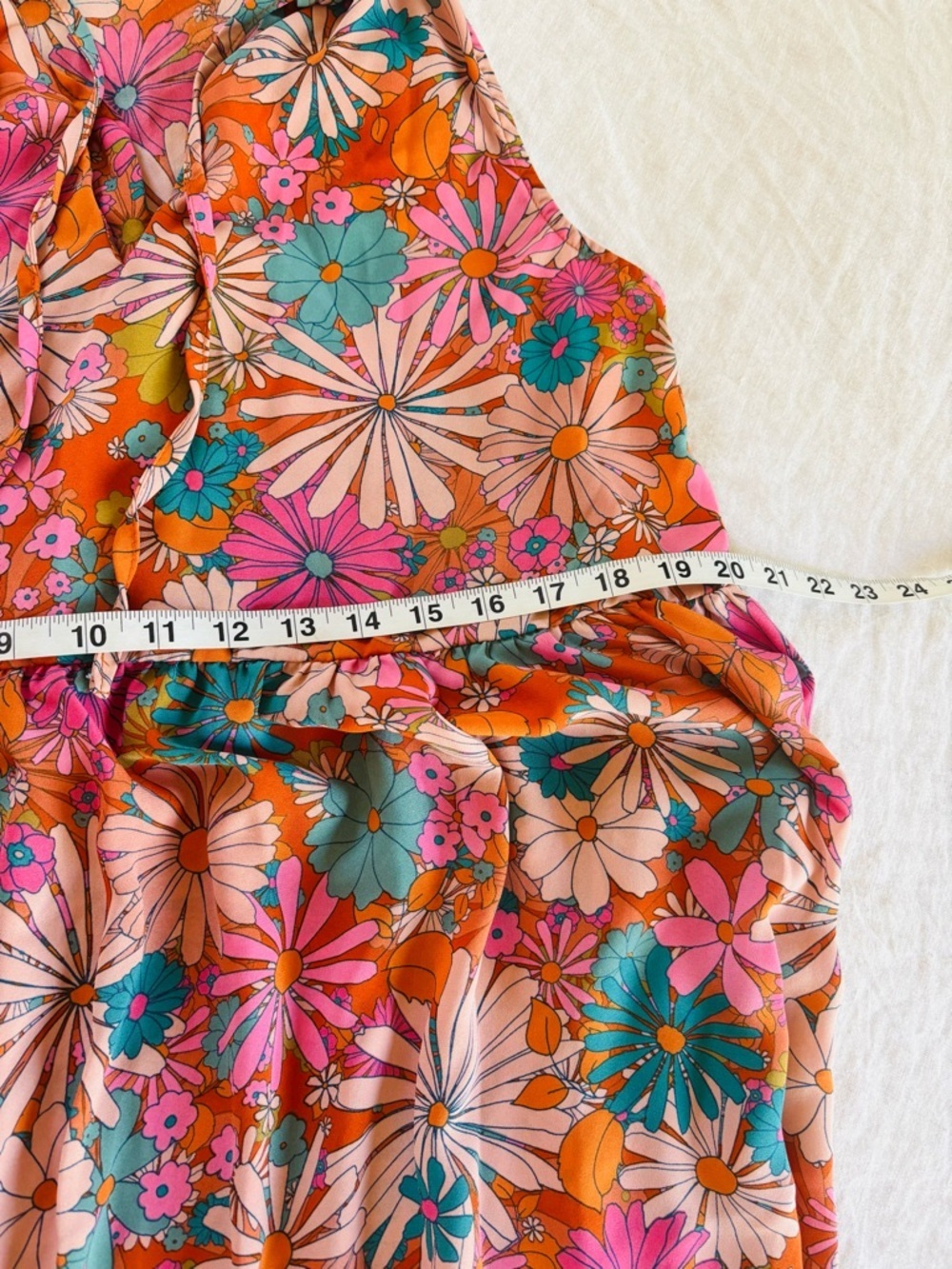BB Dakota Floral Halter Maxi Dress in Coral Pink size S - Picture 9 of 11